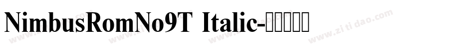 NimbusRomNo9T Italic字体转换